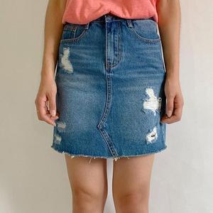 [HYIJR86J_4B]청치마 데님 h라인 미니 숏 스커트 nari