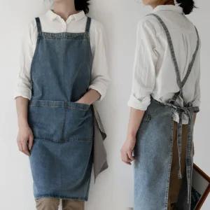 공방 카페 미술 작업용 애견 미용 도예 제과제빵 홀 데님 커피숍 앞치마 주방 에이프런
