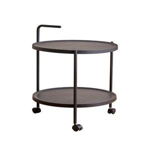 바퀴달린 티테이블 이동식 모던 스탠드 블랙 팔걸이 발코니 원형 라운드 커피 소형