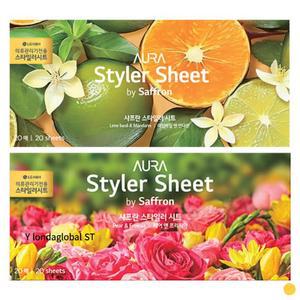 아우라 스타일러 시트 만다린 20매 프리지아 20매