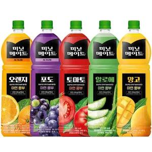 미닛메이드5종 3+3 골라담기 1.5L 6개 시그니처 오렌지 포도 망고 토마토 알로에 과일 주스