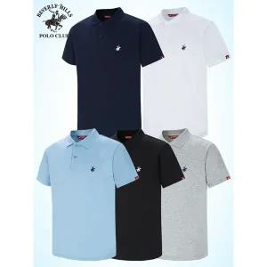 [하프클럽/비버리힐즈폴로클럽]남여공용 오리지널 PK 폴로 투버튼 반팔 카라 티셔츠