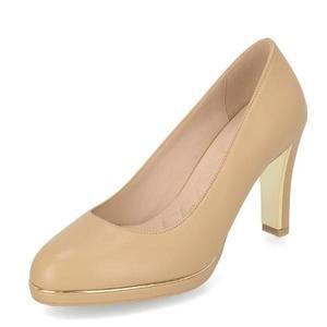 [ELCANTO]엘칸토 HC03 여성 정장구두 양가죽 9cm 가보시 쿠션 골드 포인트 베이직 베이지  (S30647583)