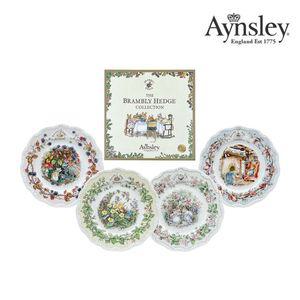 [갤러리아] 앤슬리 브램블리헷지 접시 4P 세트 (사계절)
