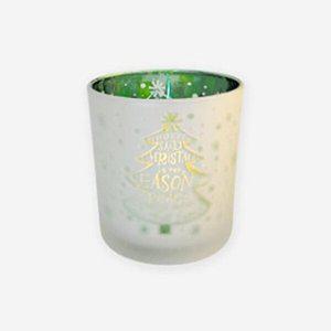 [셀러허브 1][HYIK0O8R_4B]7온즈초록트리 캔들용기 200ml 홈데코 성탄절