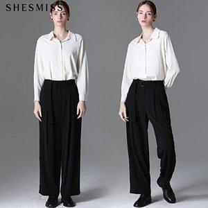 [쉬즈미스][쉬즈미스(SHESMISS)] 원턱 벨티드 와이드 팬츠 (택가격:198000원)