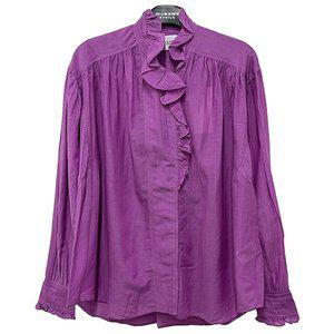 [이자벨마랑][명품] 이자벨마랑 25SS 에뚜왈 PAMIAS 러플 면 블라우스 핑크 라벤더