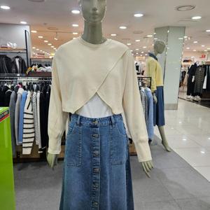 시슬리/애플아울렛/더블 슬릿 크롭 니트 SAKP08411