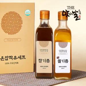 [롯데백화점]푸드진정성 국산 저온압착 참기름 혼합세트 4호(참기름,생들기름,각300ml)
