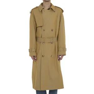 버버리 남성 베이지 개버딘 더블버튼 트렌치코트 8087617  B9307