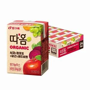 [빙그레][T] 빙그레 따옴 유기농주스 사과 120ml 24팩
