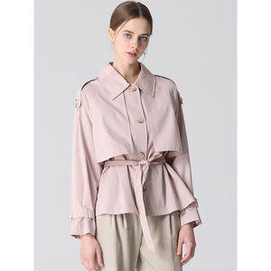 [리스트]밀키 코튼100 벨티드 숏 트렌치코트  택가격  358000원 _P389835594