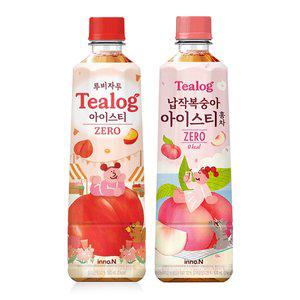 티로그 아이스티500ml 제로칼로리) 루비자두 12개 + 납작복숭아 12개 / 음료수