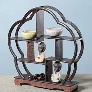 [셀러허브 패션][JH0673U3_52CR]선반 수납장 매화 찻잔 다관 장식장 30x30