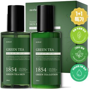 메르헨트 옴므 워터 그린티 스킨 + 로션 200ml 세트 수분 진정 보습 남자 남성