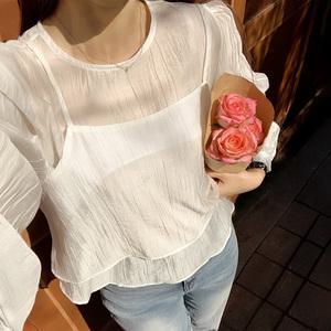 [요즘에] 슈니리본뷔스티에블라우스세트