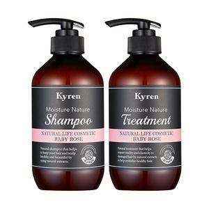 키렌 베이비로즈샴푸+트리트먼트 500ml [친환경/약산성/손상모발]