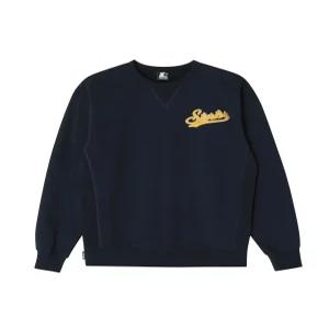 [스타터 블랙라벨] 뉴 헤이븐 웨이브 로고 헤비 스웨트 셔츠 (네이비) SA243IMM01_NVY