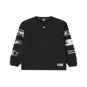 [스타터 블랙라벨]멀티 로고 롱 슬리브 (블랙) SA243ILS03_BLK