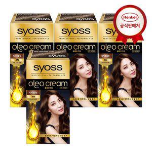 갤러리아 사이오스 올레오크림 새치염색약 4-N 리치초콜릿 x 4개