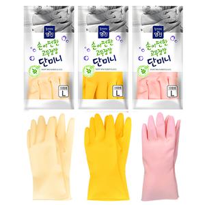 명진 단미니 짧은 손목 고무장갑 10켤레