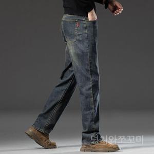 남성 여름 청바지 느슨한 스트레이트 캐주얼