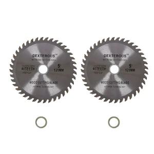 망고테크 목공용 그라인더날 125mm 2개입 5인치 톱수40개 목재용 절단날 원형 톱날 초경 팁쏘 나무 재단