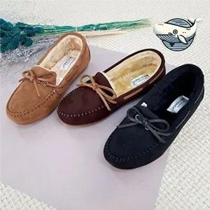 따뜻한 겨울 여성 모카신 실내화 부드러운 털신-WFH7V2F