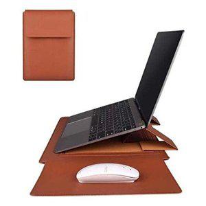 PU가죽 커버 거치대 노트북 파우치 15in(M) 브라운-W76F4D0