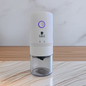 원두 전동 그라인더 무선 전동 휴대용 분쇄 세라믹 핸드밀 - 화이트