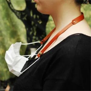 [에치펠레]가죽 이니셜 마스크스트랩/마스크줄 (5759374)