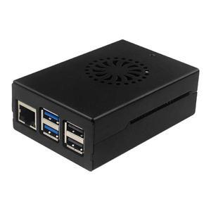 라즈베리 파이 5 금속 케이스 검정색 쉘 활성 쿨러와 호환 가능 RPi용 옵션 전원 공급 장치 인클로저