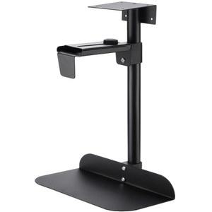 컴퓨터 본체 데스크톱 거치 롤러 선반 블랙 플라스틱 PC 브라켓 트레이 패드 책상걸이