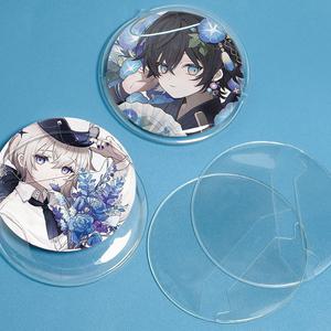 원형 캔 뱃지 커버 10P 핀 버튼 굿즈 보관 투명 케이스 전시 보호 배찌 뱃찌