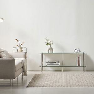 [텐스페이스]모노블랑 강화유리 모듈 선반 거실장 장식장 진열장 2단 1200 IK5003R(착불)