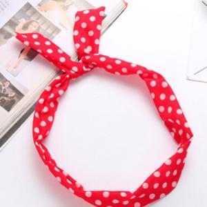 와이어머리띠 철사 와이어 머리띠 스카프 여성 땡땡이