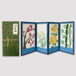 토단교재 병풍 사군자 스텐실 만들기 (4인용)