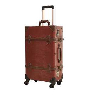 빈티지 캐리어 복고풍 여행 방수 여행용 소형 레디백 카라멜 비행기