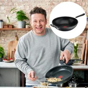 [롯데백화점]테팔 테팔 인덕션 제이미 올리버 퀵앤이지 HA 하드아노다이징 볶음팬 30cm