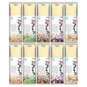 오색구포국수 벌크판매 315g-10개 (소면2+시금치2+둥굴레2+고구마2+콩2개) 잔치국수 비빔국수 콩국수 건면