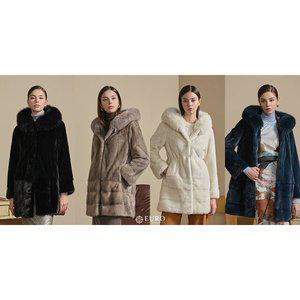 [신세계라이브쇼핑][40만원 인하] 유로컬렉션 휘메일 풀스킨 밍크 후드 롱코트
