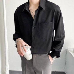 캐주얼 남성 여름 멋쟁이 카라 포켓 긴팔 셔츠 남방 (WEEBADD)