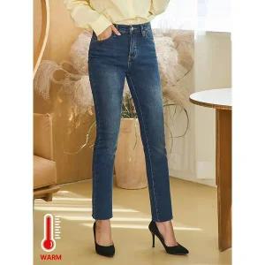 [하프클럽/진마니아]진청워싱 허리스판 본딩기모 더블컷팅 일자 데님 팬츠