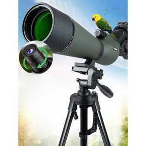 고배율 대형망원경 80mm 75배 야간 단망경 녹색렌즈