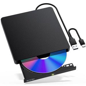 NVOPERANG 외장 드라이브, USB 3.0 및 타입-C BD/DVD/CD 버너 - 3D 재생이 가능한 휴대용 플레이어, Windows, Linux, Mac OS와 호환(2인치 1인치)