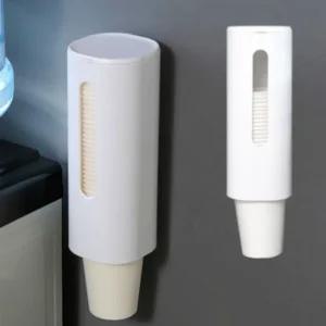 1단 부착식 화이트 종이컵통 종이컵거치대 종이컵 디/일회용/업소용종이컵/업소용/정수기/정수