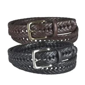 타미힐피거 남자 위빙 꽈배기 가죽 벨트