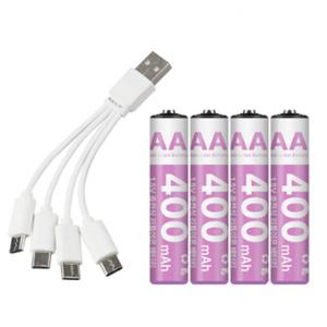 USB-C타입 AAA충전지 재사용건전지 400mAh 배터리