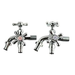 디에스 양두갈래 꼭지 커플링 카플링 양갈래 세탁기 수도꼭지 2구 수전 베란다