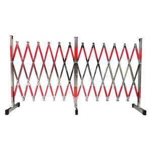 바리게이트 건설 현장 스테인레스 텔레스코픽 울타리 바리게이트 - 1.2x4m